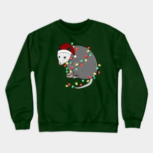 Halloween Opposum Christmas Lights Costume Crewneck Sweatshirt